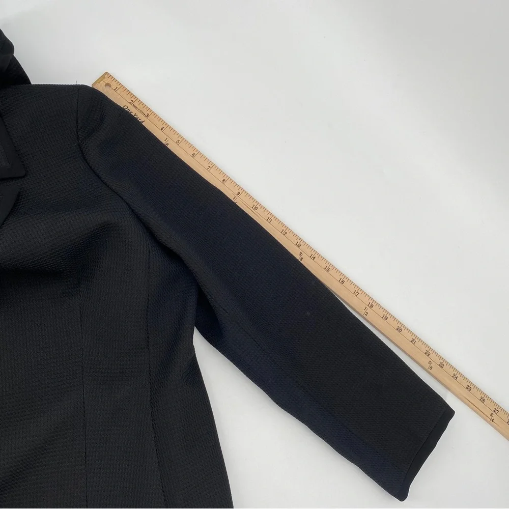 Evan-Picone Blazer Suit Jacket 16 Womens Black Waffle Texture 3 Button Career - Picture 12 of 12